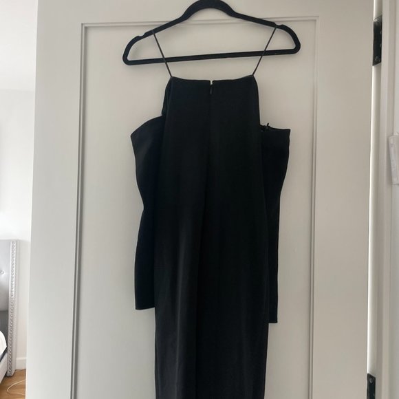 Cult Gaia Capri Maxi Dress Black Off-the-shoulder Cut-out Detachable Long Sleeve - Picture 12 of 14